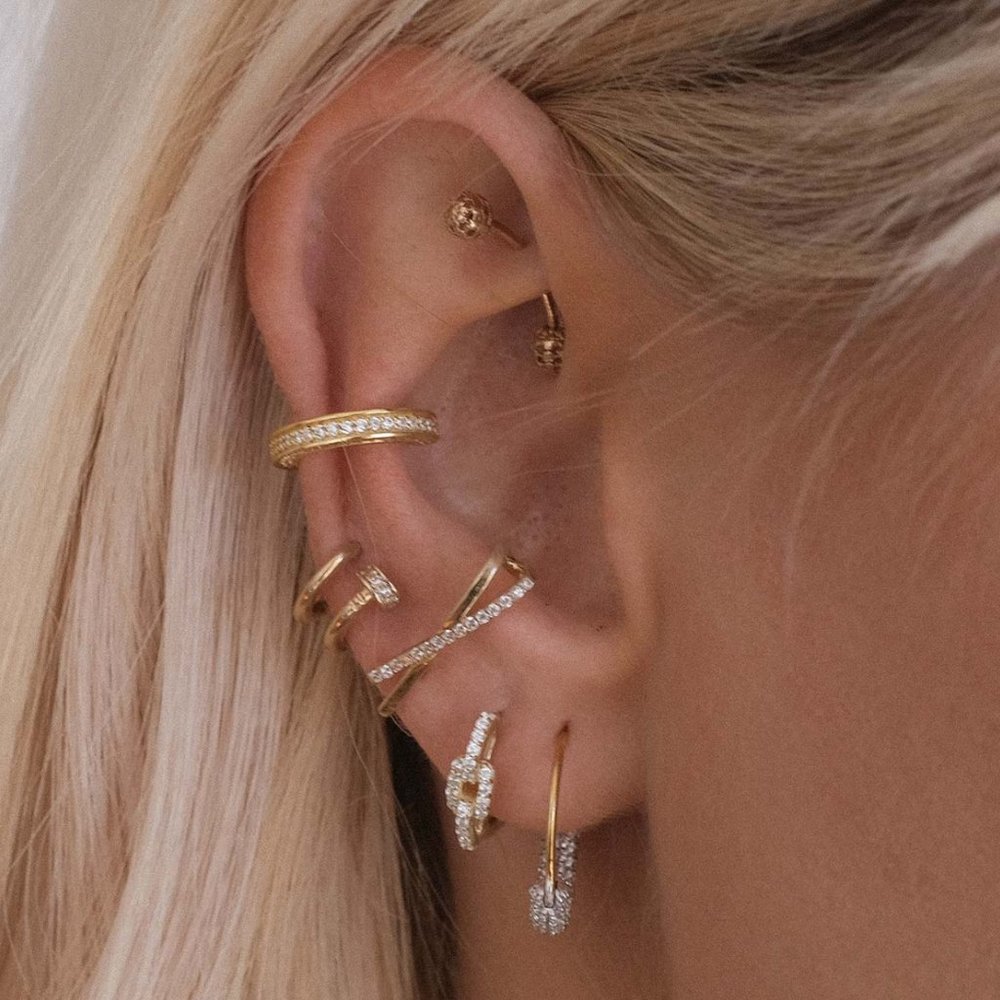 14K Solid Gold Adornmonde Gold Bodhi Earrings